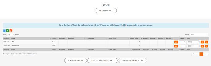 Stock portal batchpicking