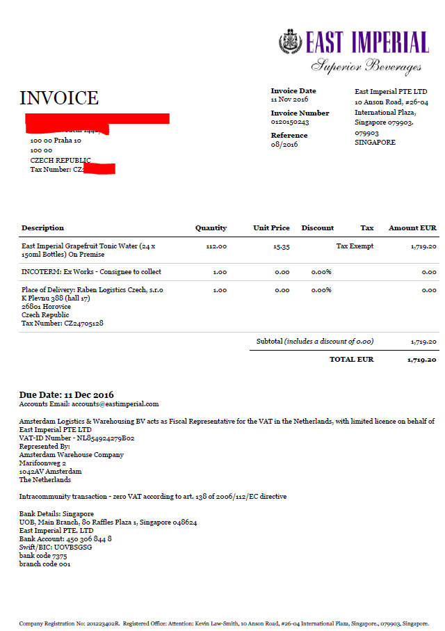 invoice example